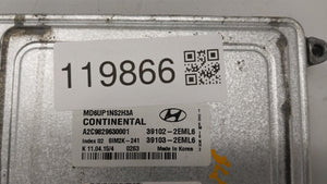 2014-2016 Hyundai Elantra PCM Engine Control Computer ECU ECM PCU OEM P/N:39102-2EML6 39103-2EML6 Fits Fits 2014 2015 2016 OEM Used Auto Parts