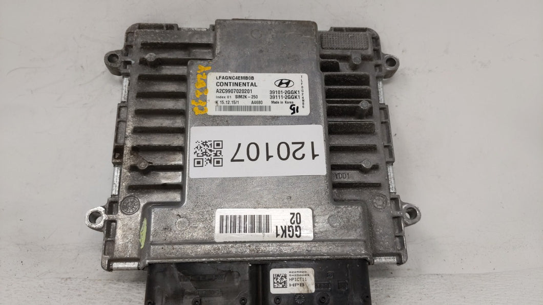 2016 Hyundai Sonata PCM Engine Control Computer ECU ECM PCU OEM P/N:39111-2GGK1 39101-2GGK3, 39111-2GGK3 Fits Fits 2015 2017 OEM Used Auto Parts