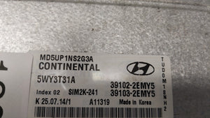 2014-2016 Hyundai Elantra PCM Engine Control Computer ECU ECM PCU OEM P/N:39133-2EGE0 39102-2EML6 Fits Fits 2014 2015 2016 OEM Used Auto Parts - Oemusedautoparts1.com