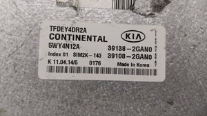 2014 Kia Optima PCM Engine Control Computer ECU ECM PCU OEM P/N:39138-2GAN0 39108-2GAN0 Fits OEM Used Auto Parts - Oemusedautoparts1.com 