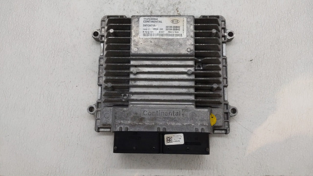 2015 Kia Optima PCM Engine Control Computer ECU ECM PCU OEM P/N:39138-2GBH2 39108-2GBH2, 391382GBH2, 391082GBH2 Fits OEM Used Auto Parts - Oemusedautoparts1.com 