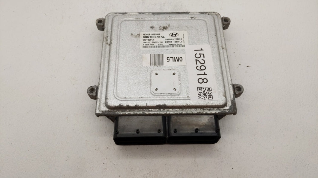 2014-2016 Hyundai Elantra PCM Engine Control Computer ECU ECM PCU OEM P/N:39133-2EGE0 39102-2EML6 Fits Fits 2014 2015 2016 OEM Used Auto Parts - Oemusedautoparts1.com 