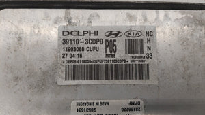 2017-2018 Hyundai Santa Fe PCM Engine Control Computer ECU ECM PCU OEM P/N:39110-3CDP0 Fits Fits 2017 2018 OEM Used Auto Parts - Oemusedautoparts1.com 