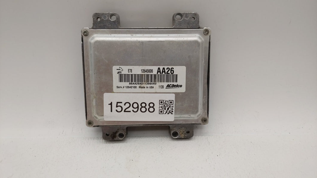 2011 Chevrolet Cruze PCM Engine Control Computer ECU ECM PCU OEM P/N:12645606 12644081, 12645606 Fits OEM Used Auto Parts - Oemusedautoparts1.com 