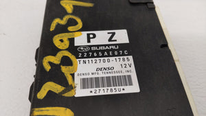 2013-2014 Subaru Legacy PCM Engine Control Computer ECU ECM PCU OEM P/N:22765AE07D 22765AE07C Fits Fits 2013 2014 OEM Used Auto Parts - Oemusedautoparts1.com 