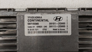 2011-2014 Hyundai Sonata Motor Computadora Ecu Pcm Ecm Pcu OEM 154193