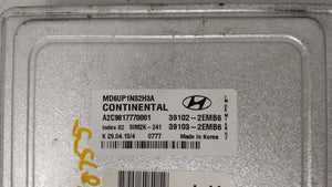 2014-2016 Hyundai Elantra PCM Engine Control Computer ECU ECM PCU OEM P/N:39102-2EMB6 39103-2EMB6 Fits Fits 2014 2015 2016 OEM Used Auto Parts - Oemusedautoparts1.com 