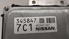 2013-2014 Nissan Altima PCM Engine Control Computer ECU ECM PCU OEM P/N:BEM400-300 MEC300-012 A1, MEC300-052 Fits Fits 2013 2014 OEM Used Auto Parts