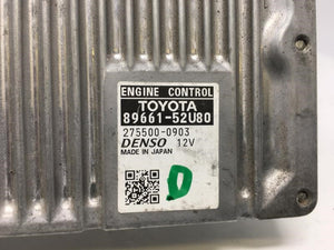 2012-2013 Toyota Prius C PCM Engine Control Computer ECU ECM PCU OEM P/N:89661-52U80 Fits Fits 2012 2013 OEM Used Auto Parts