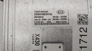 2015 Kia Forte PCM Engine Control Computer ECU ECM PCU OEM P/N:39102-2EXA5 Fits OEM Used Auto Parts - Oemusedautoparts1.com 