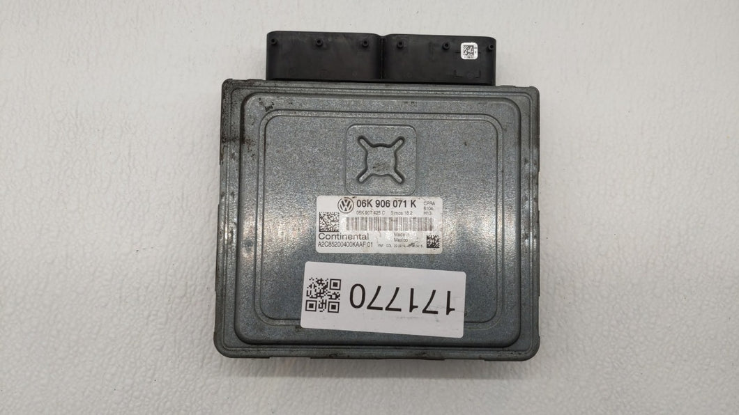 2015 Volkswagen Passat PCM Engine Control Computer ECU ECM PCU OEM P/N:06K 906 071 K Fits OEM Used Auto Parts - Oemusedautoparts1.com 