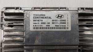 2011-2014 Hyundai Sonata PCM Engine Control Computer ECU ECM PCU OEM P/N:39101-2G661 39111-2G661 Fits Fits 2011 2012 2013 2014 OEM Used Auto Parts - Oemusedautoparts1.com 