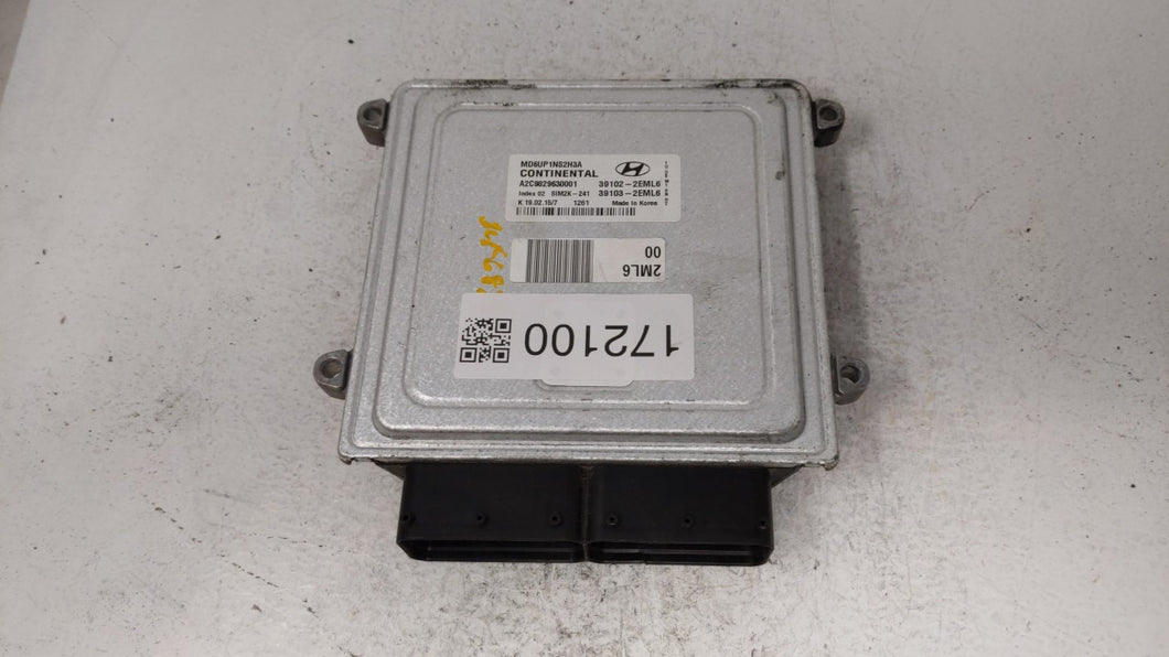 2014-2016 Hyundai Elantra PCM Engine Control Computer ECU ECM PCU OEM P/N:39133-2EGE0 39102-2EML6 Fits Fits 2014 2015 2016 OEM Used Auto Parts - Oemusedautoparts1.com 