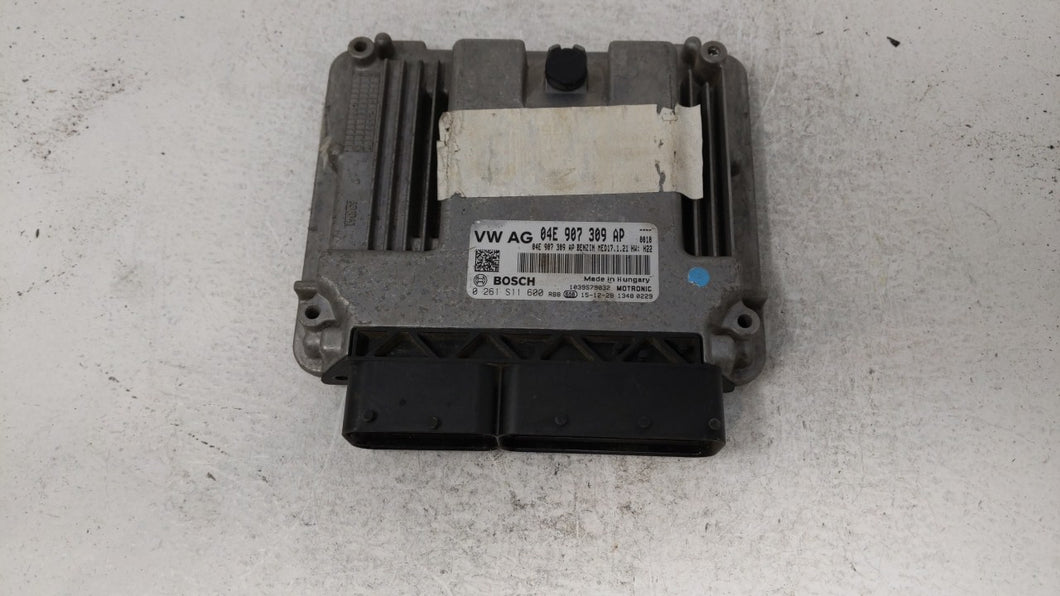 2013-2016 Volkswagen Jetta PCM Engine Control Computer ECU ECM PCU OEM P/N:04E 907 309 AP Fits Fits 2013 2014 2015 2016 OEM Used Auto Parts - Oemusedautoparts1.com 