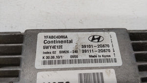 2011 Hyundai Sonata PCM Engine Control Computer ECU ECM PCU OEM P/N:39101-2G670 39111-2G670 Fits OEM Used Auto Parts