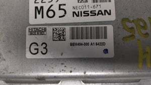 2013-2015 Nissan Sentra PCM Engine Control Computer ECU ECM PCU OEM P/N:BEM404-300 A1 NEC001-666 Fits Fits 2013 2014 2015 OEM Used Auto Parts - Oemusedautoparts1.com 