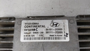 2011-2014 Hyundai Sonata PCM Engine Control Computer ECU ECM PCU OEM P/N:39101-2G672 39111-2G672 Fits Fits 2011 2012 2013 2014 OEM Used Auto Parts - Oemusedautoparts1.com 