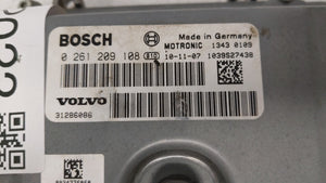 2012 Volvo S60 PCM Engine Control Computer ECU ECM PCU OEM P/N:0 261 209 108 31286086, 1343 0003 Fits OEM Used Auto Parts - Oemusedautoparts1.com 