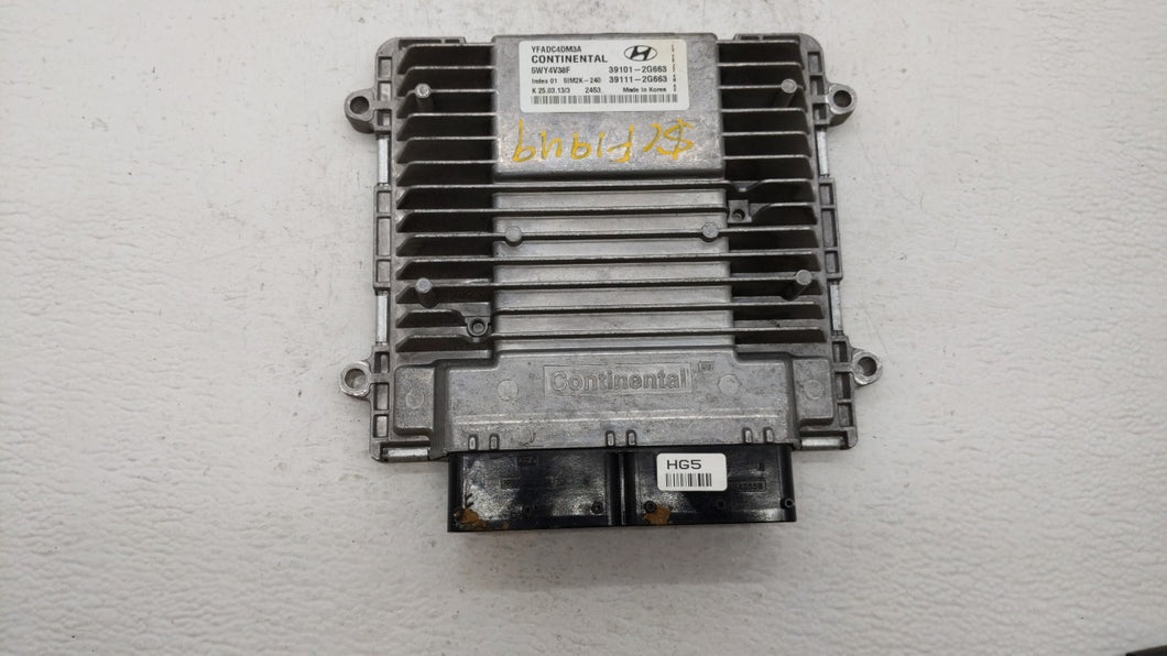 2011-2014 Hyundai Sonata PCM Engine Control Computer ECU ECM PCU OEM P/N:39101-2G661 39111-2G661 Fits Fits 2011 2012 2013 2014 OEM Used Auto Parts - Oemusedautoparts1.com 