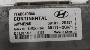 2011-2014 Hyundai Sonata PCM Engine Control Computer ECU ECM PCU OEM P/N:39101-2G672 39111-2G672 Fits Fits 2011 2012 2013 2014 OEM Used Auto Parts - Oemusedautoparts1.com 