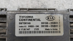 2015 Kia Optima PCM Engine Control Computer ECU ECM PCU OEM P/N:39138-2GBH1 39108-2GBH1, 39138-2GBH2, 39108-2GBH2 Fits OEM Used Auto Parts - Oemusedautoparts1.com 