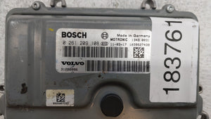 2012 Volvo S60 PCM Engine Control Computer ECU ECM PCU OEM P/N:0 261 209 108 31286086, 1343 0003 Fits OEM Used Auto Parts - Oemusedautoparts1.com 