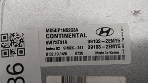 2015 Hyundai Elantra PCM Engine Control Computer ECU ECM PCU OEM P/N:39102-2EMY5 39103-2EMY5 Fits OEM Used Auto Parts - Oemusedautoparts1.com 