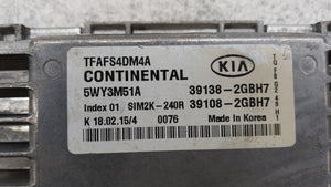 2015 Kia Optima PCM Engine Control Computer ECU ECM PCU OEM P/N:36108-2GBH7 39138-2GBH7 Fits OEM Used Auto Parts