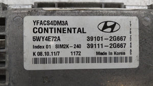 2011-2014 Hyundai Sonata PCM Engine Control Computer ECU ECM PCU OEM P/N:39101-2G667 39101-2G669 Fits Fits 2011 2012 2013 2014 OEM Used Auto Parts - Oemusedautoparts1.com 