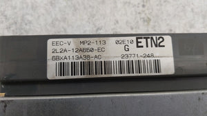 2002 Ford Explorer Sport PCM Engine Control Computer ECU ECM PCU OEM P/N:2L2A-12A650-EC Fits OEM Used Auto Parts - Oemusedautoparts1.com 