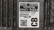 2014 Toyota Camry PCM Engine Control Computer ECU ECM PCU OEM P/N:89661-06K83 89661-06K84 Fits OEM Used Auto Parts - Oemusedautoparts1.com 