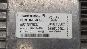 2016-2018 Kia Optima PCM Engine Control Computer ECU ECM PCU OEM P/N:39138-2GGC5 39108-2GGC5, 39138-2GGC6 Fits Fits 2016 2017 2018 OEM Used Auto Parts - Oemusedautoparts1.com 