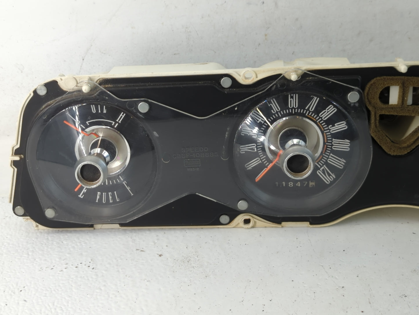 1970 Ford Thunderbird Instrument Cluster Speedometer Gauges P/N:C8SF10K843 Miles: Fits OEM Used Auto Parts - Oemusedautopart