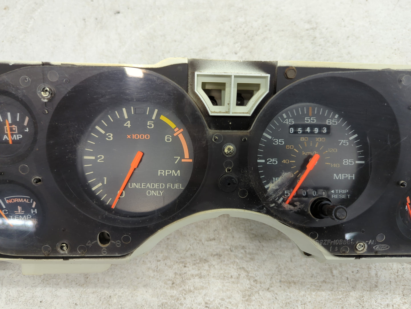 1985 Ford Mustang Instrument Cluster Speedometer Gauges P/N:E4ZF-10C956-AA Fits OEM Used Auto Parts - Oemusedautoparts1.com