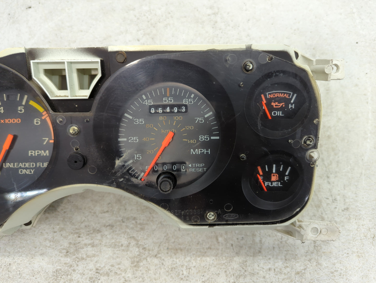 1985 Ford Mustang Instrument Cluster Speedometer Gauges P/N:E4ZF-10C956-AA Fits OEM Used Auto Parts - Oemusedautoparts1.com