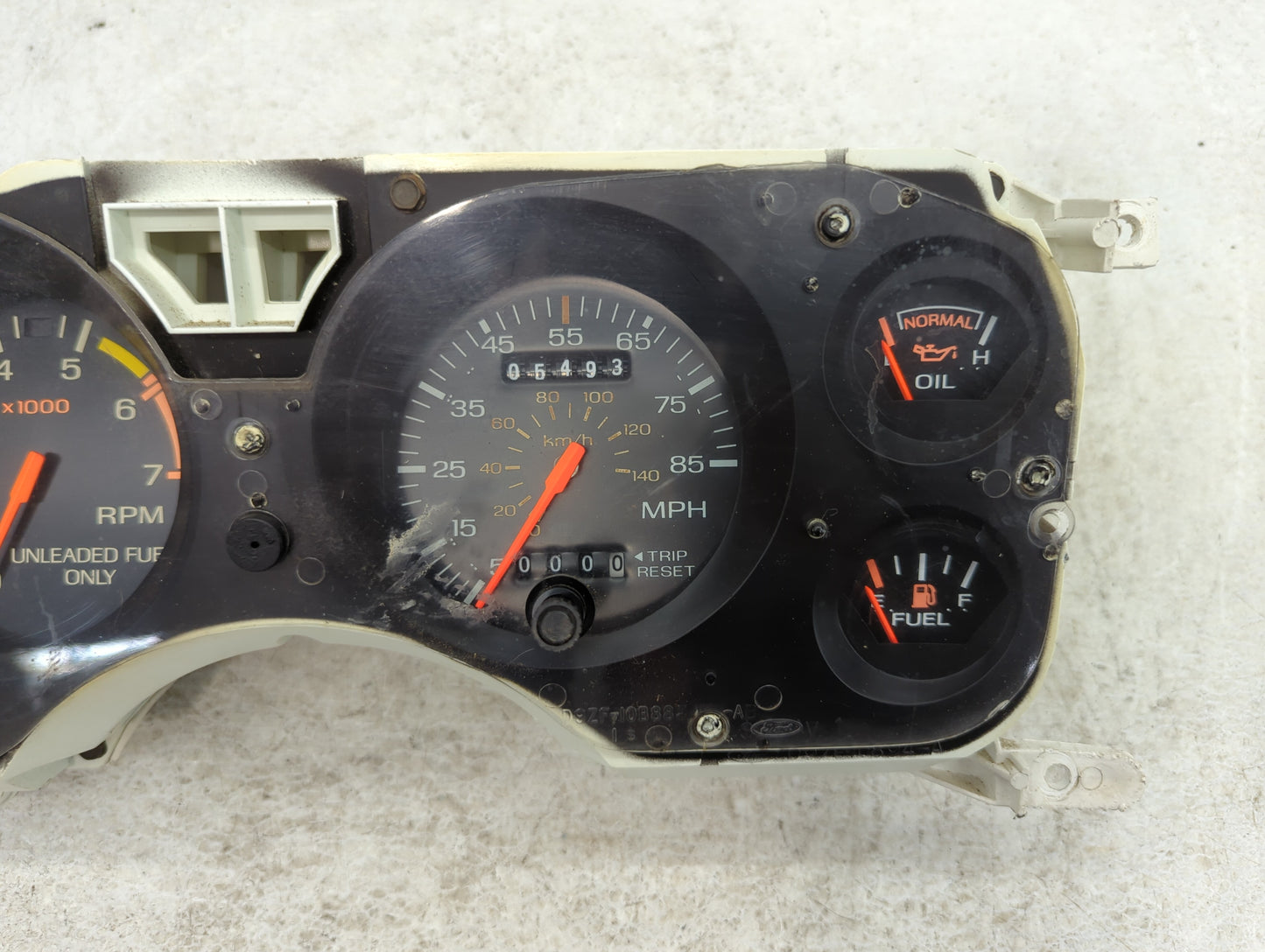 1985 Ford Mustang Instrument Cluster Speedometer Gauges P/N:E4ZF-10C956-AA Fits OEM Used Auto Parts - Oemusedautoparts1.com
