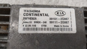 2013 Kia Optima PCM Engine Control Computer ECU ECM PCU OEM P/N:39101-2G867 39111-2G867 Fits OEM Used Auto Parts