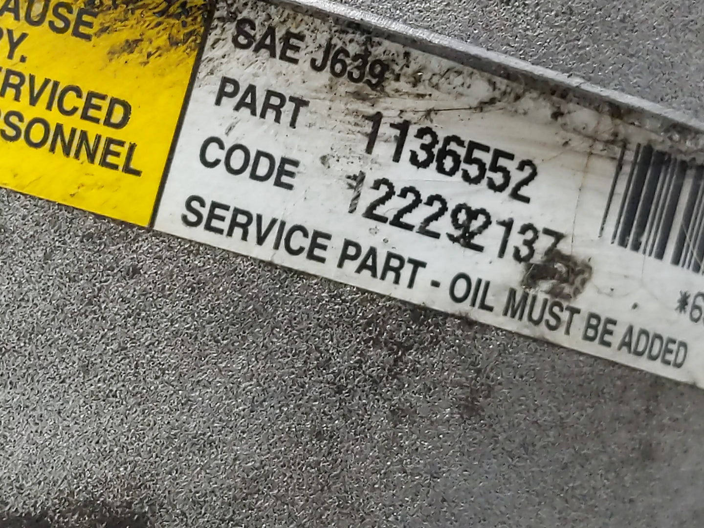 1989 Buick Reatta Air Conditioning A/c Ac Compressor Oem - Oemusedautoparts1.com
