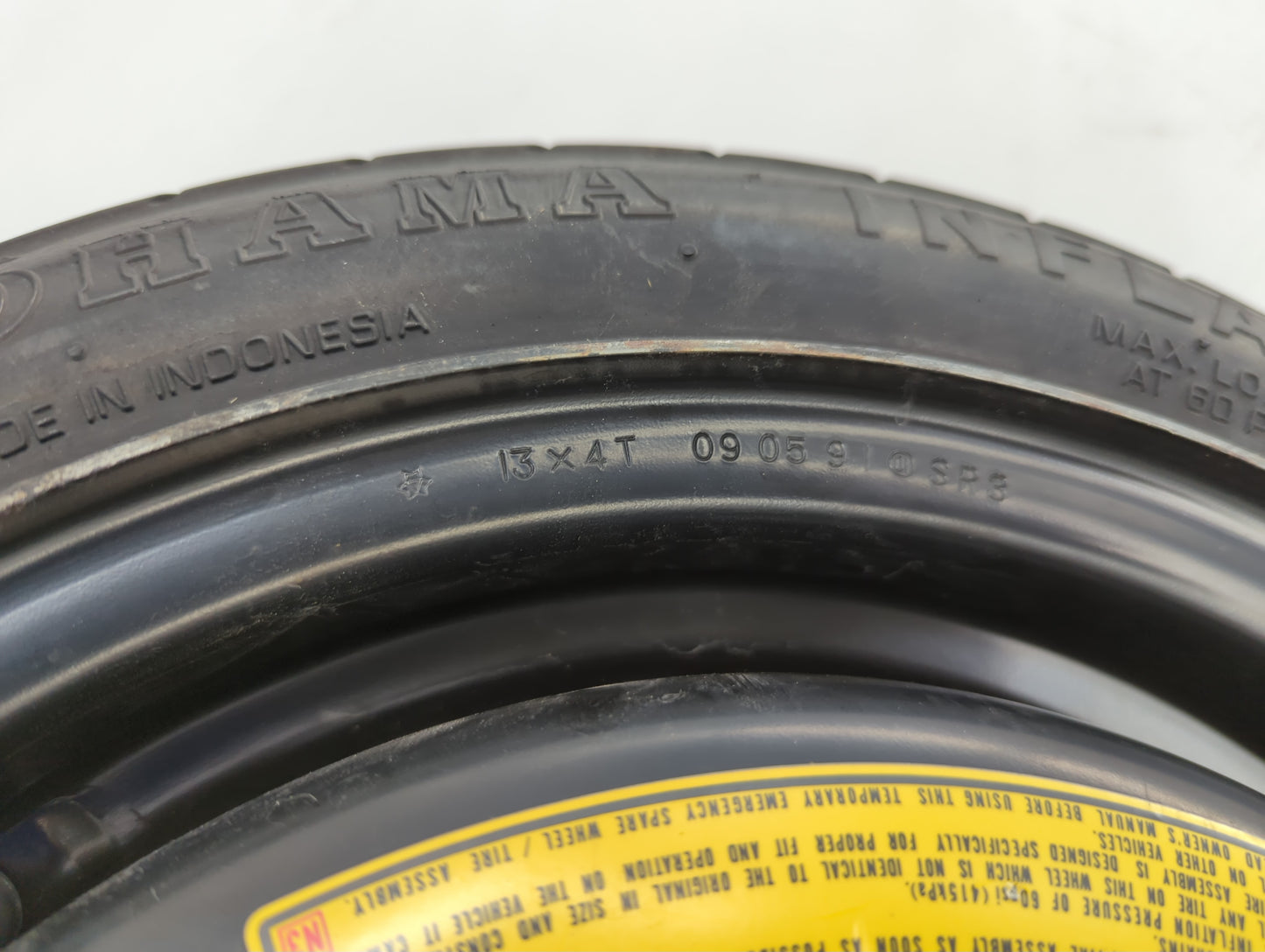 1989 Honda Accord Spare Donut Tire Wheel Rim Oem - Oemusedautoparts1.com