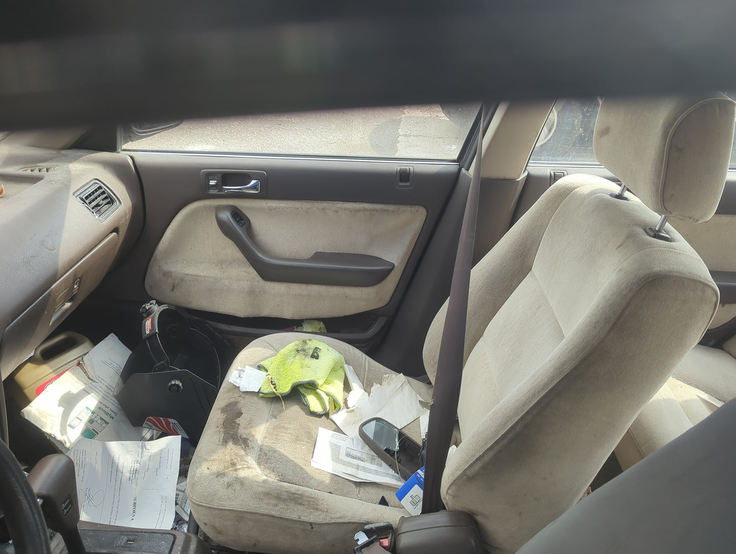1990 Honda Accord Front Right Passenger Interior Door Panel Trim - Oemusedautoparts1.com