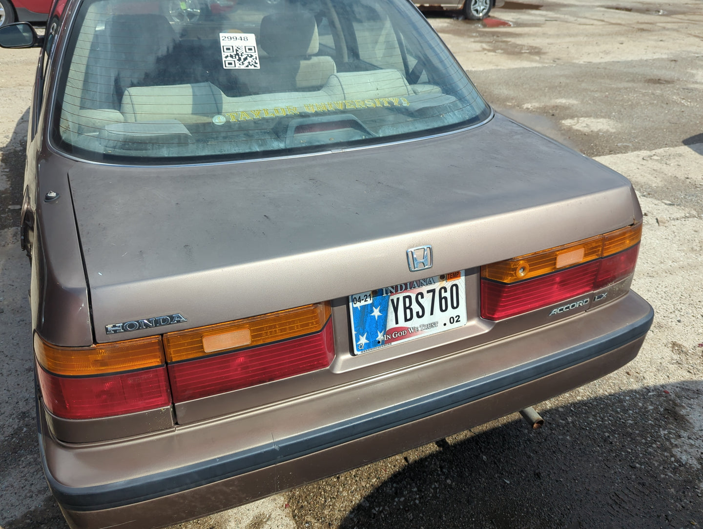 1990 Honda Accord Trunk/decklid/hatch/tailgate Oem - Oemusedautoparts1.com