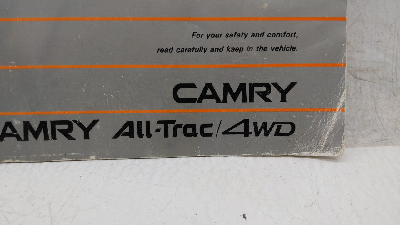 1991 Toyota Camry Owners Manual Book Guide OEM Used Auto Parts - Oemusedautoparts1.com