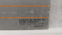 1991 Toyota Camry Owners Manual Book Guide OEM Used Auto Parts - Oemusedautoparts1.com