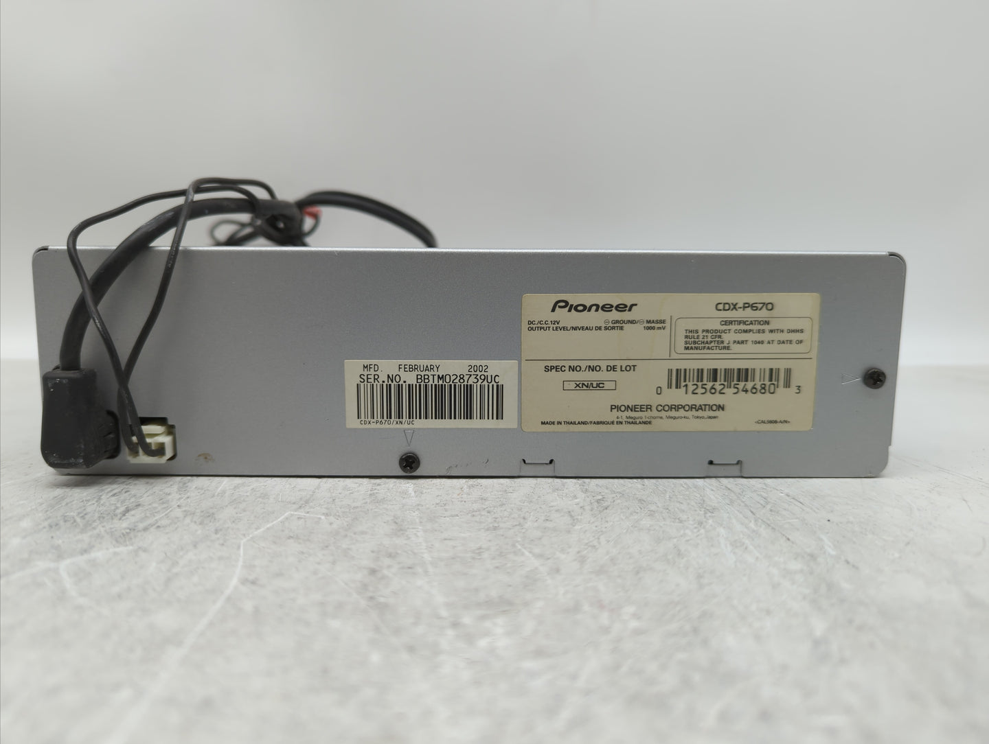 1991 Toyota Land Cruiser Radio AM FM Cd Player Receiver Replacement P/N:CDX-P670 Fits OEM Used Auto Parts - Oemusedautoparts