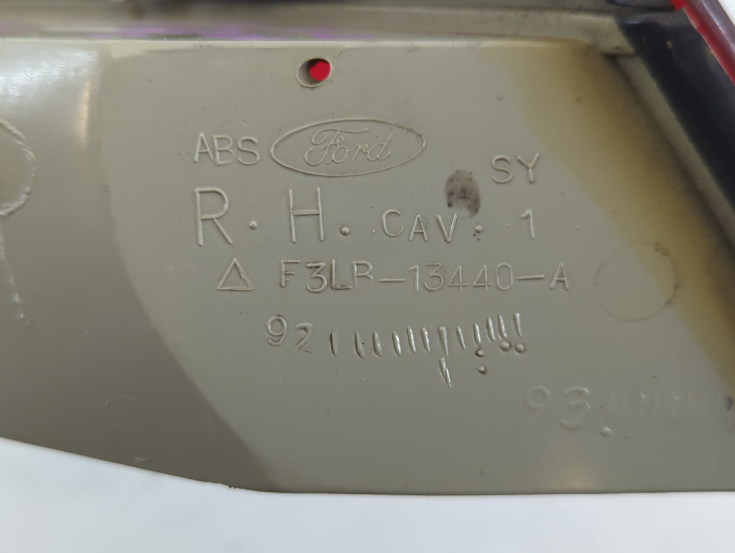 1993 Fiat Linea Tail Light Assembly Passenger Right OEM P/N:F3LB-13440-A Fits OEM Used Auto Parts - Oemusedautoparts1.com