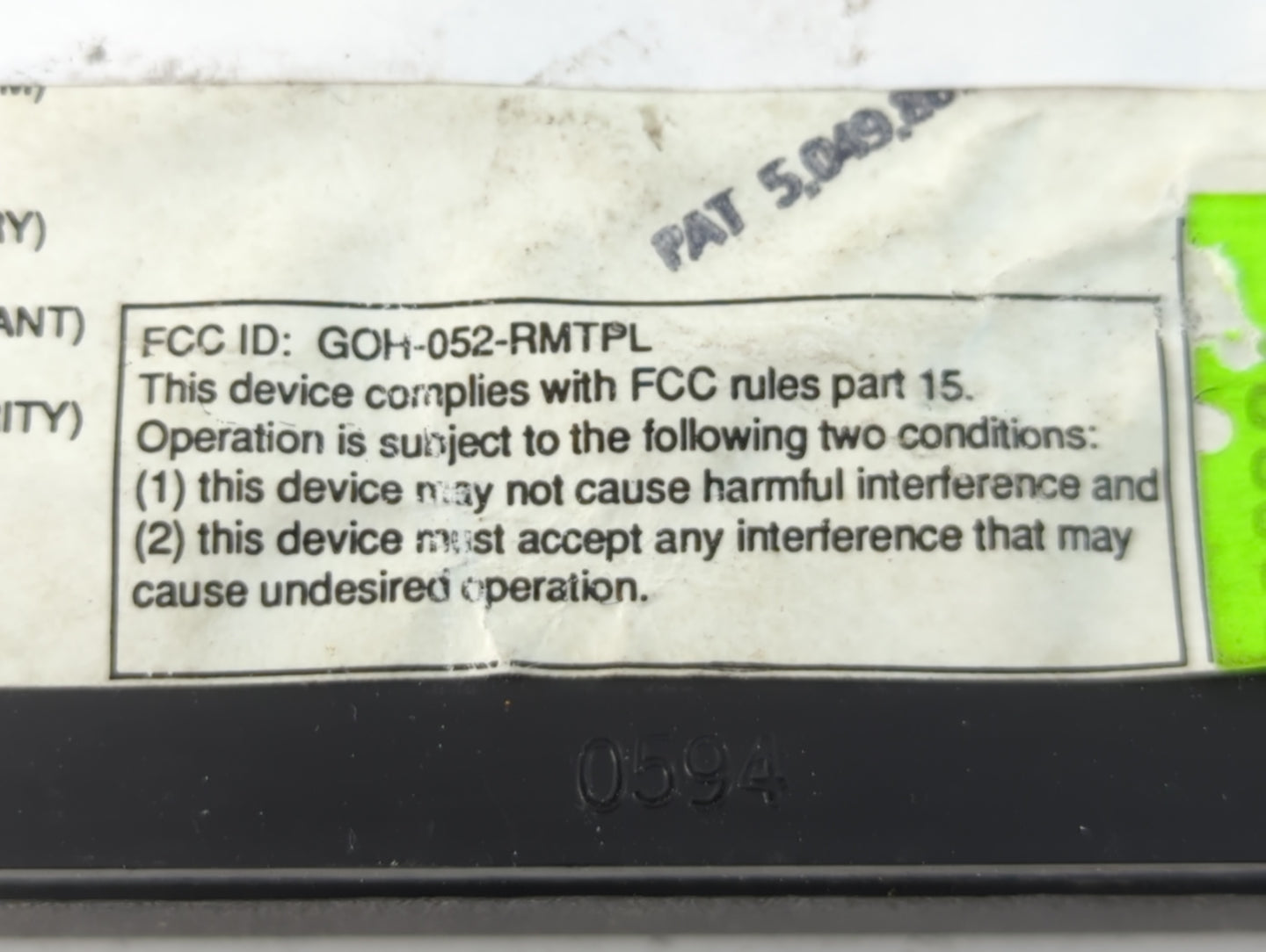 1993 Crown Victoria Code Alarm Vehicle Security System Module GOH-RVS-4 Brain - Oemusedautoparts1.com