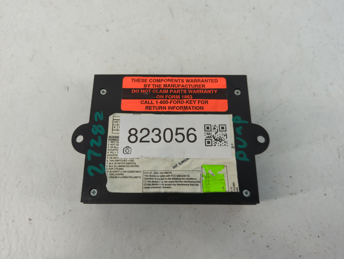 1993 Crown Victoria Code Alarm Vehicle Security System Module GOH-RVS-4 Brain - Oemusedautoparts1.com