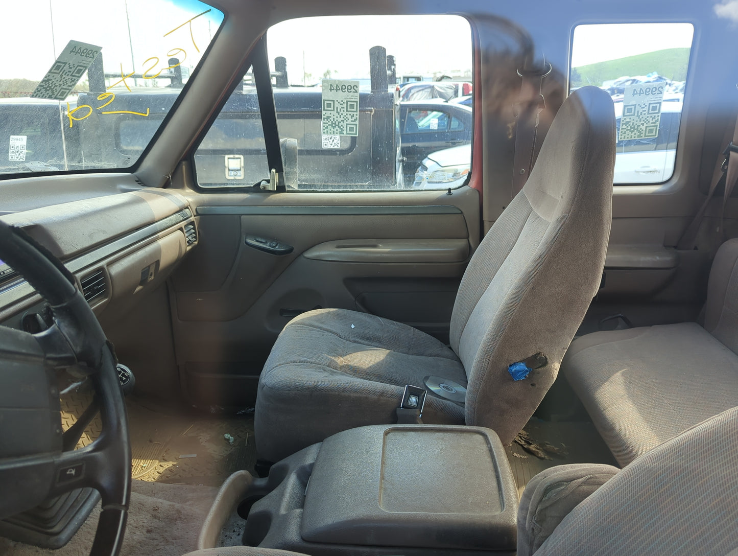 1994 Ford F-150 Front Right Passenger Interior Door Panel Trim - Oemusedautoparts1.com