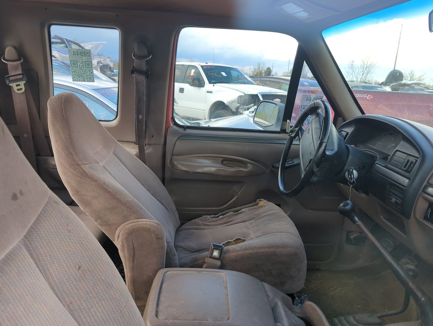 1994 Ford F-150 Front Left Driver Interior Door Panel Trim - Oemusedautoparts1.com