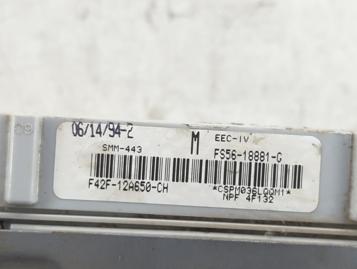1994 Ford Probe PCM Engine Control Computer ECU ECM PCU OEM P/N:F42F-12A650-CH FS56-18881-G Fits OEM Used Auto Parts - Oemus